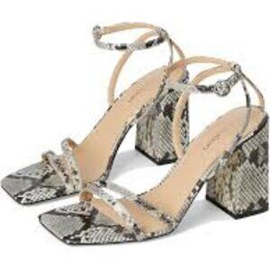 Calvin Klein Women's Sassa Block Heel Square Toe Dress Sandals Size 6.5M